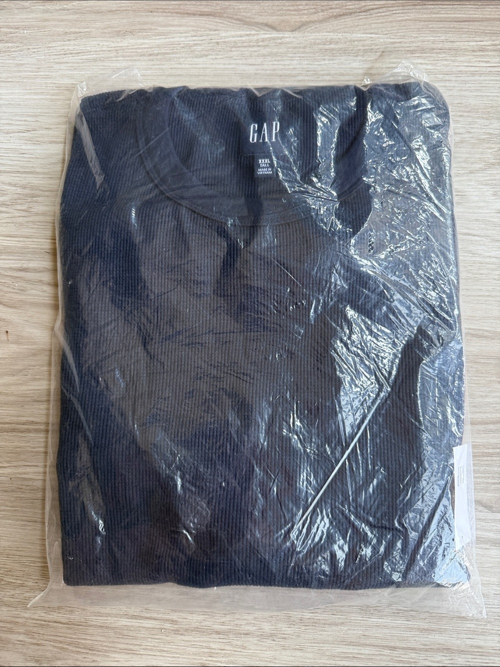 GAP Waffle Crewneck Long Sleeve Navy Men’s 3XL/T